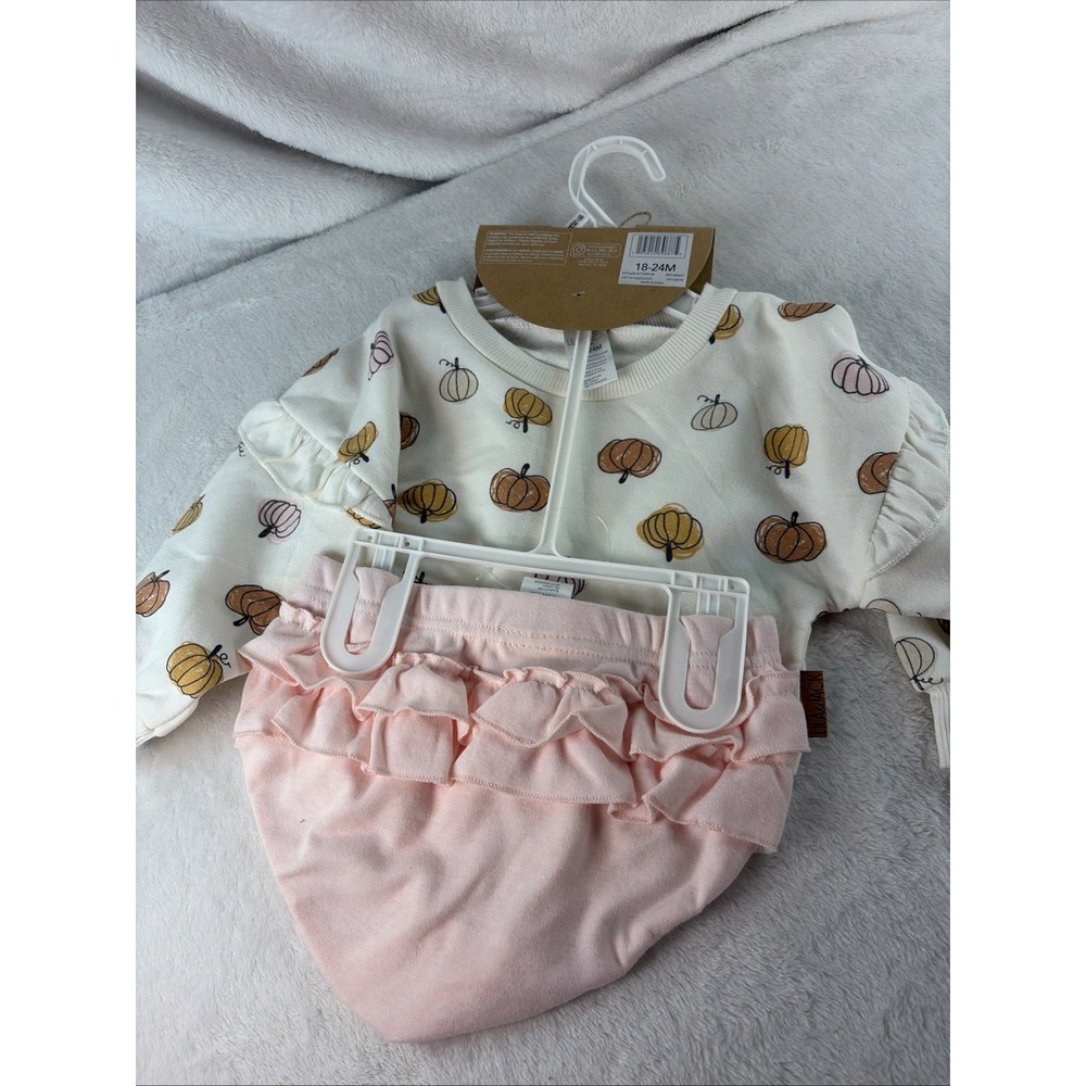 Lila & Jack Infant Girls Halloween Pumpkin Lounge Set NWT 12-24M Fall Fashion - Picture 6 of 8